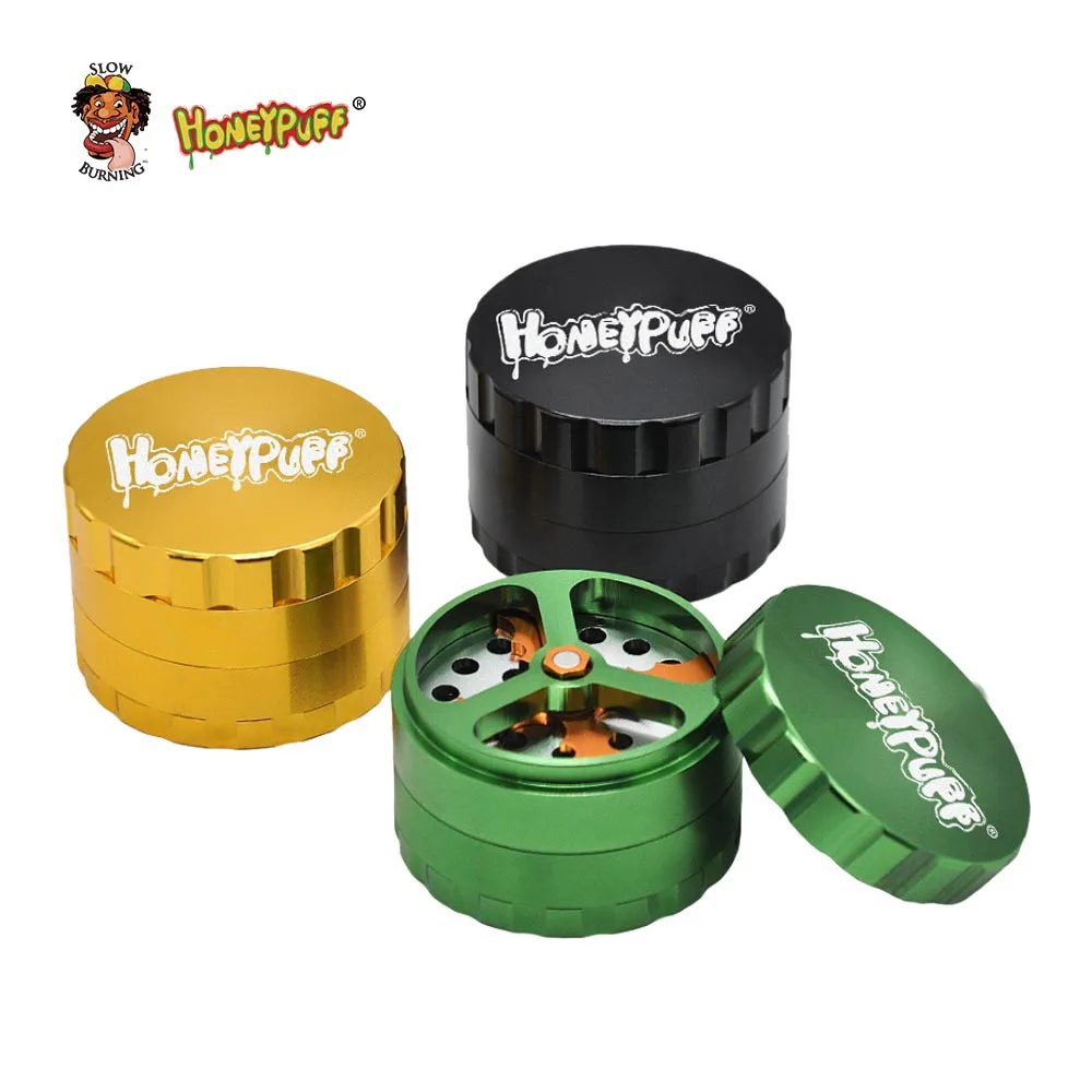HONEYPUFF травы измельчитель табака 63 мм/2 5 дюймов 4 часть мельница из алюминия Moledor
