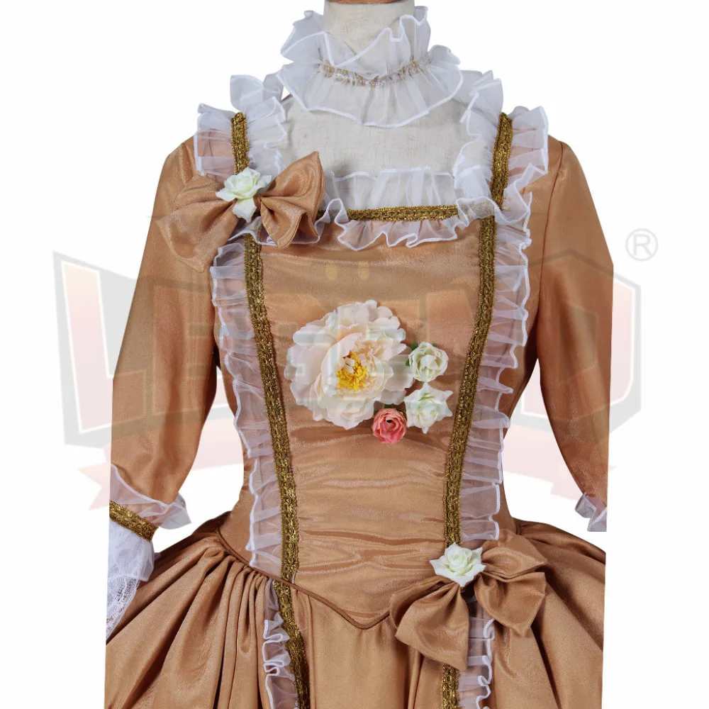 Винтажное желтое платье Марии Антуанетты в викторианском стиле для танвечерние