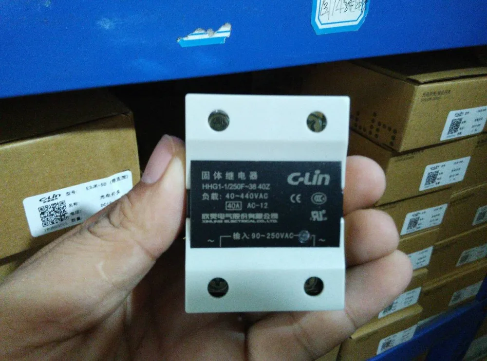 Brand new original authentic C-Lin HHG1-1/250F-38 40Z Single Phase AC Control SSR-AA Solid State Relay 40A | Строительство и