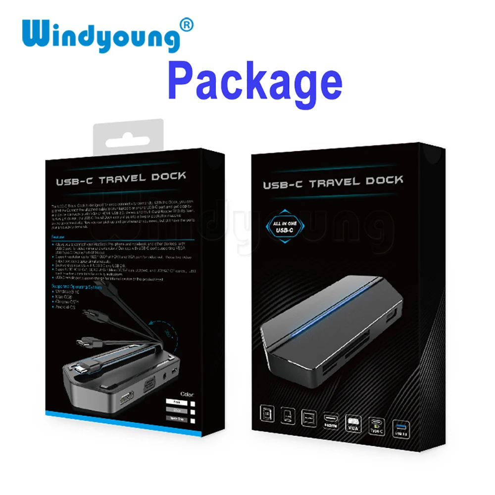 USB C Thunderbolt usb-хаб 3,0 type C адаптер USB C 3,0 USB-C VGA HDMI 3,5 мм аудио разъем CF SD TF слот для карты для ноутбука Macbook