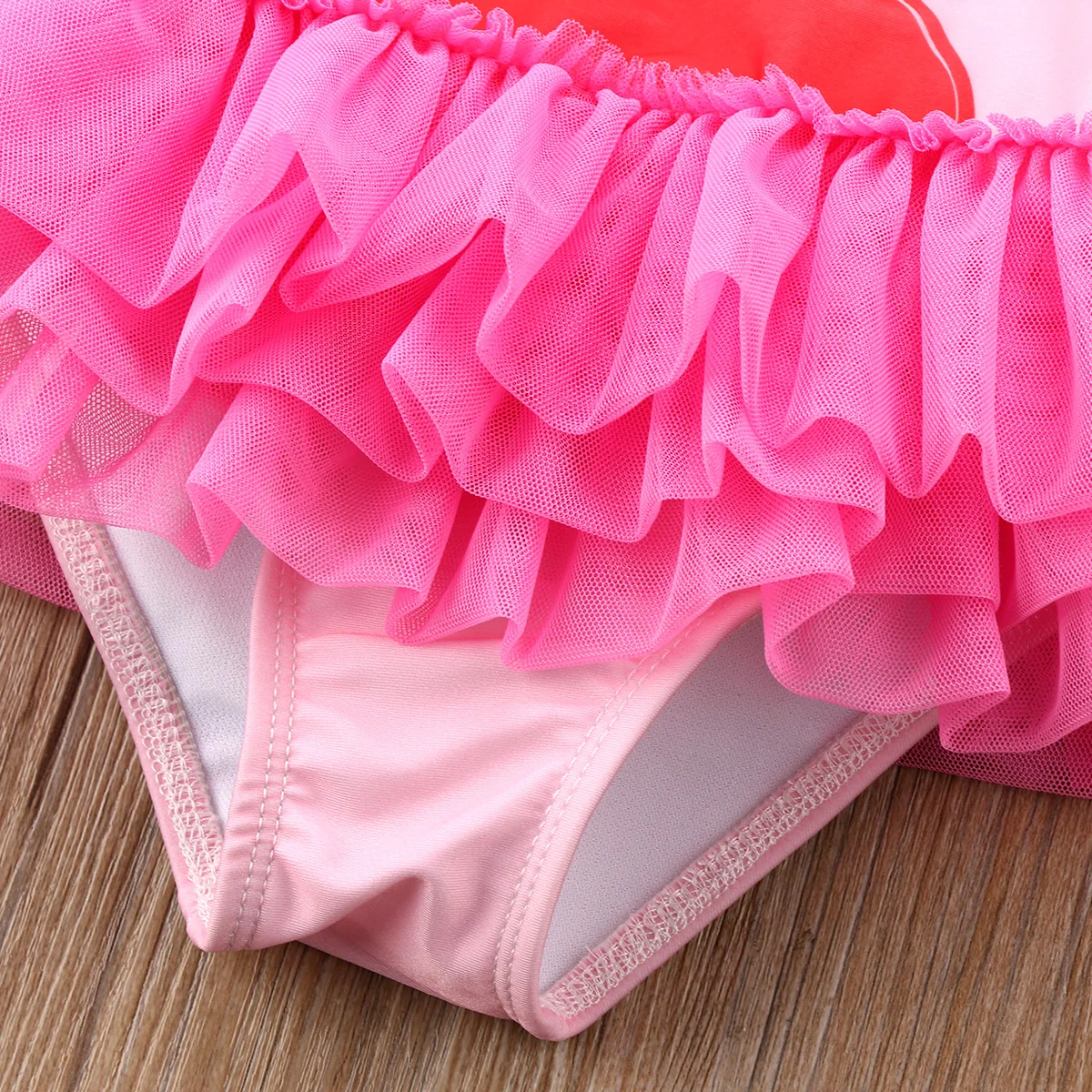 2019 Brand Kids Girls Flamingo One-Piece Lace Shirts Swimwear Swimsuit Clothes Bathing Suit Cute Sweet 1-6Y | Детская одежда и