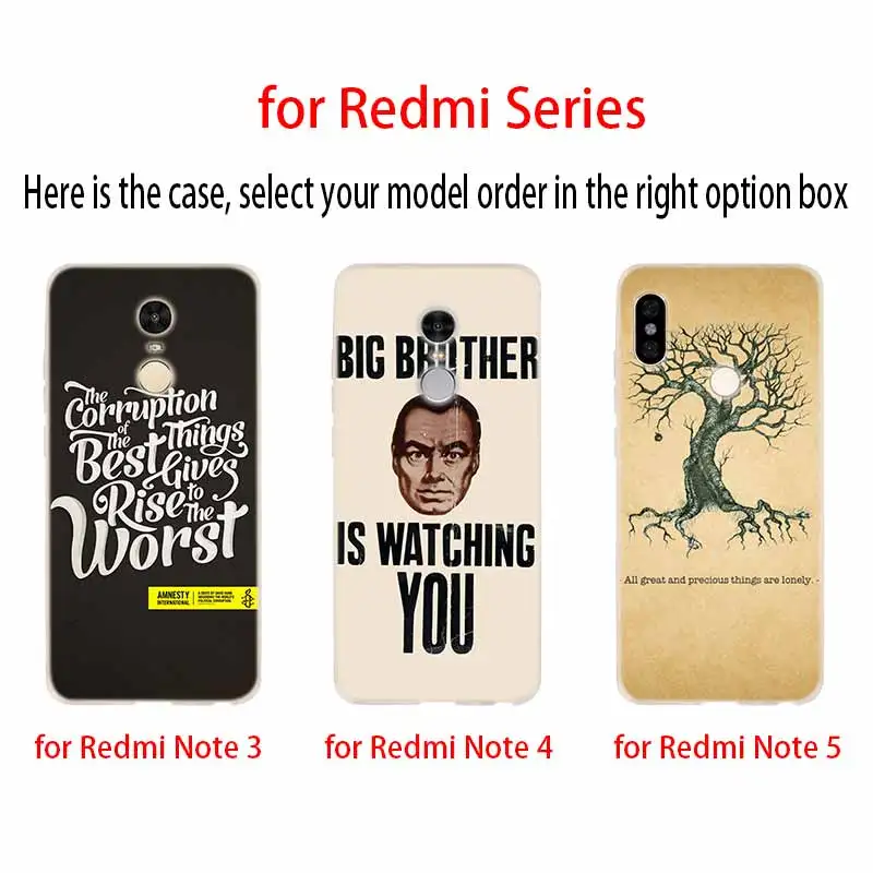 Мягкий чехол для Xiaomi Redmi 9A 8A 7A Note 10 9 8 7 Pro Max 10S 9S 8T Роскошный 1984 Джордж