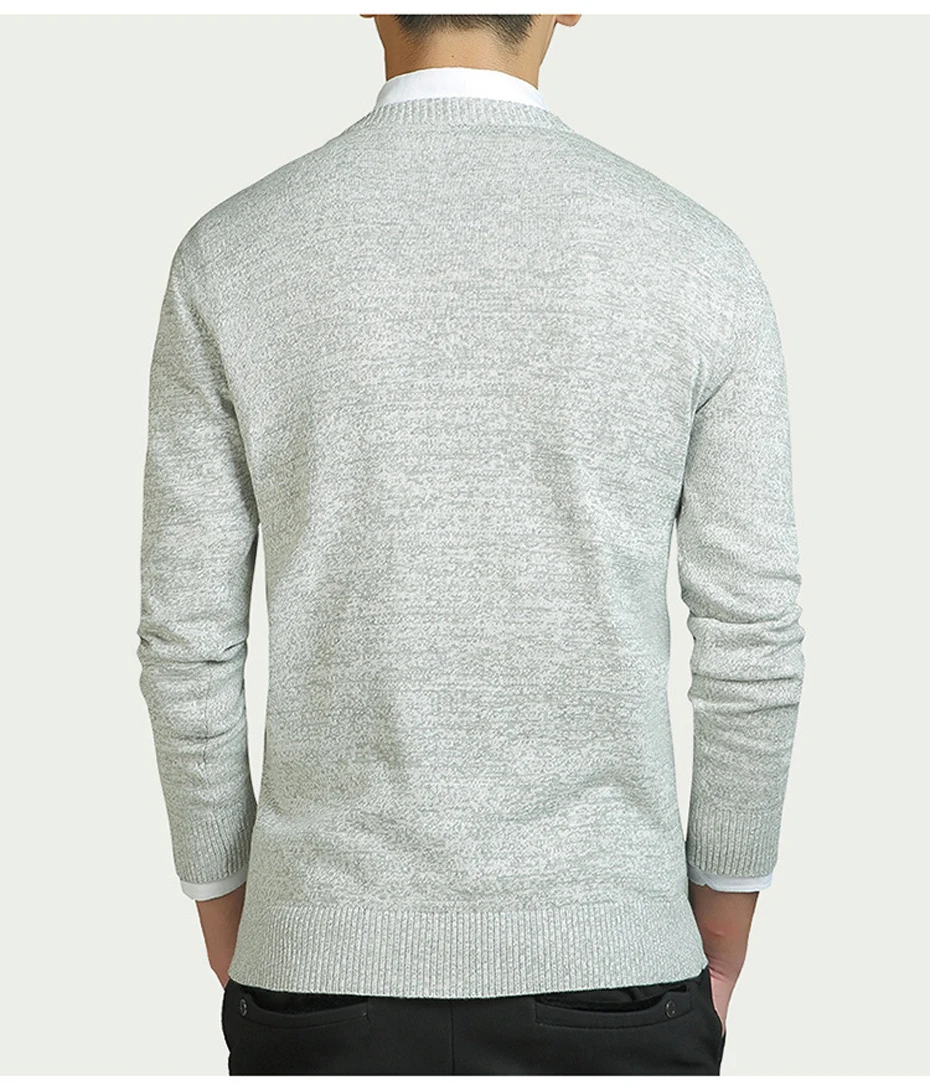 Holyrising свитер мужской повседневный хлопок Круглый вырез Pull Homme тонкий классический сплошной мужской одежды 4 цвета 18595-5
