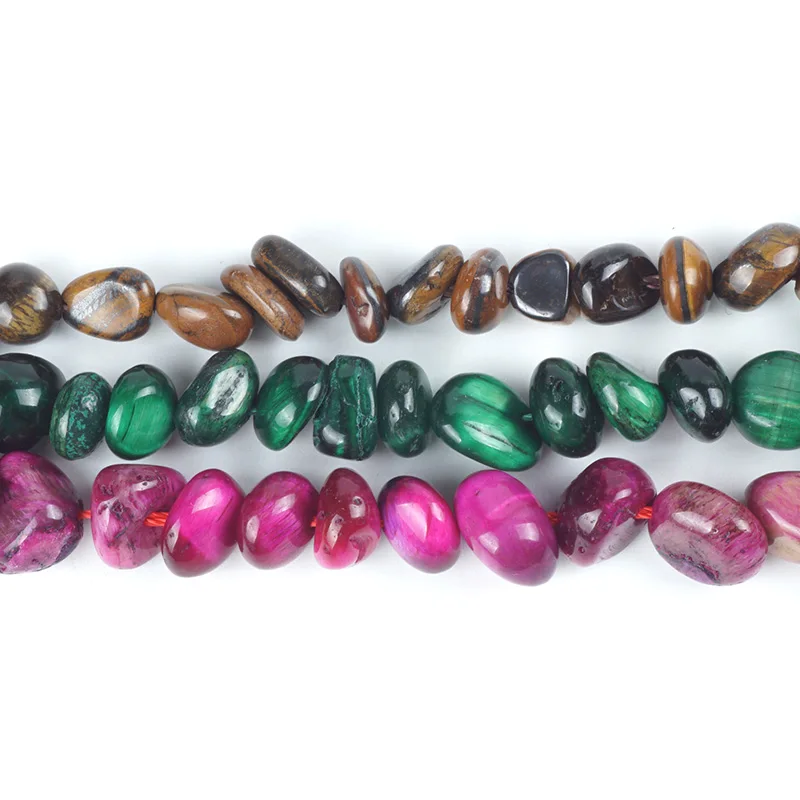 Цветные бусины с тигриным глазом свободные в полоску нестандартные драгоценные