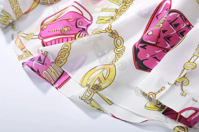 Женская офисная блузка с галстуком-бабочкой из 100% натурального шелка длинным