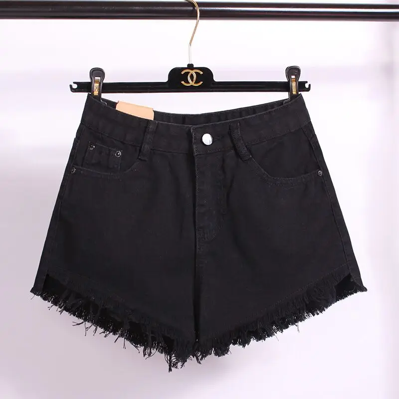 Женские джинсовые шорты на пуговицах Классические Универсальные синие короткие