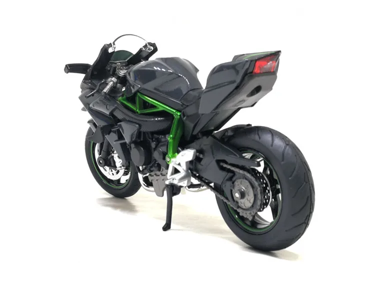 Фото Литой спортивный велосипед в масштабе 1:12 Kawasaki Ninja H2 H2R гоночная модель мотоцикла Литой спортивный велосипед в масштабе 1:12 Kawasaki Ninja H2 H2R гоночная модель мотоцикла