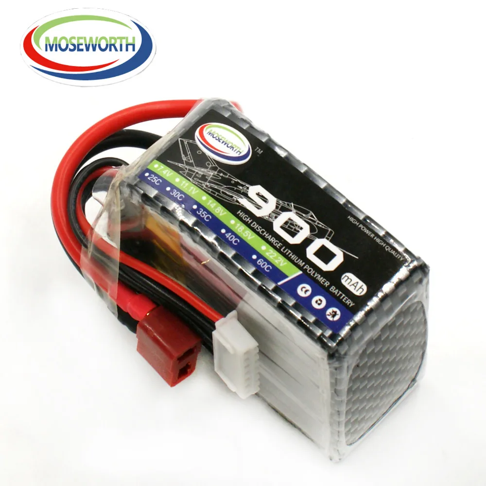 MOSEWORTH 6S RC Drone LiPo Battery 22.2V 900mah 40-80C for Airplane Helicopter Quadrotor Car Tank Li-ion Cell | Игрушки и хобби