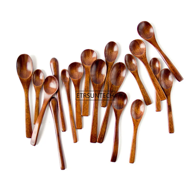 

300pcs High quality Small Wooden Spoons Natural Eeo-Friendly Mini Honey Spoons Kitchen Mini Coffee Teaspoon Kids Ice Cream Scoop