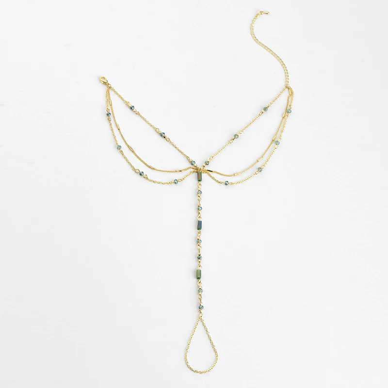 Горячая Мода с кистями из бусин ножной браслет подвеской ноги многослойный