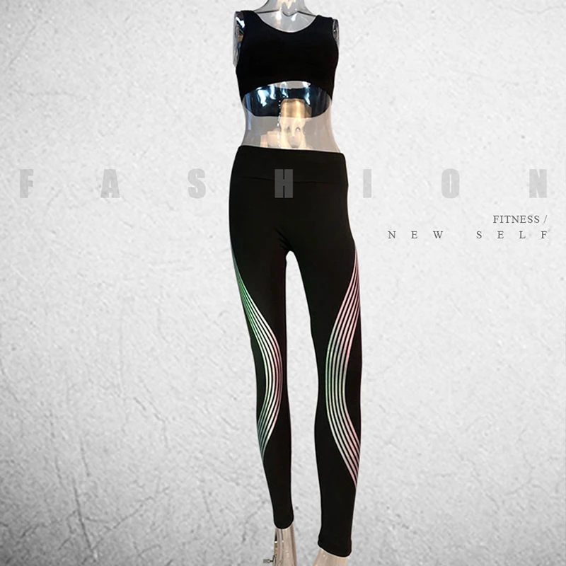 Женские леггинсы для тренажерного зала спортивные штаны одежда йоги Леггинсы
