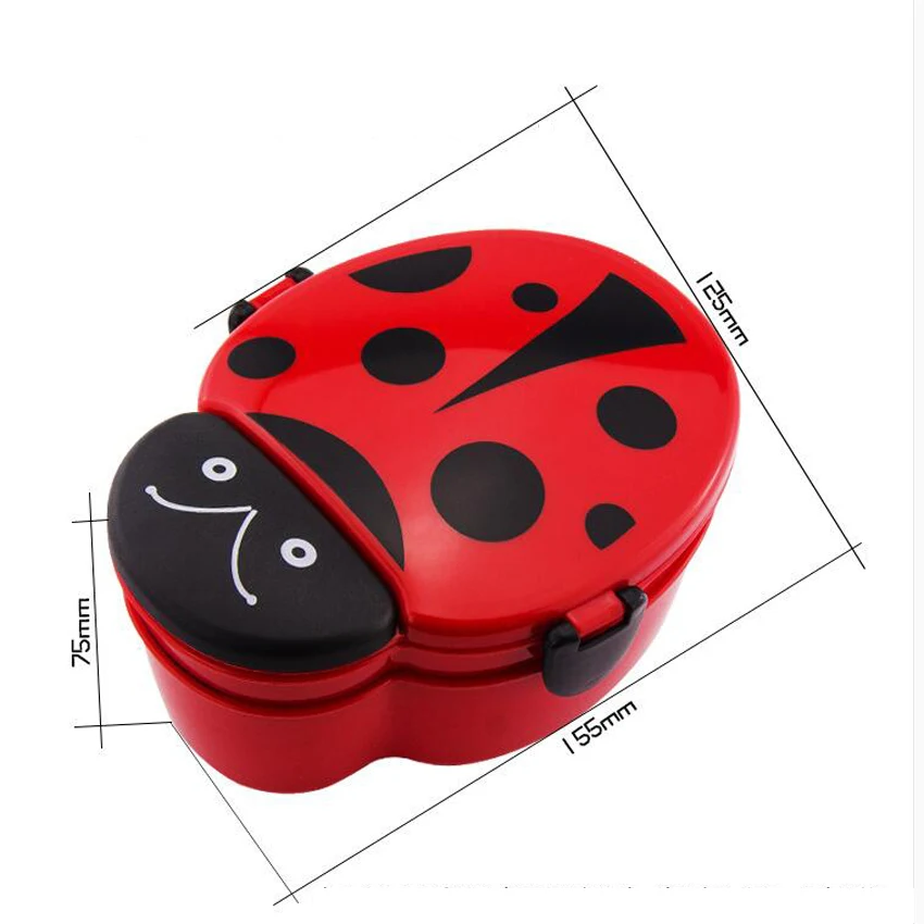 Пищевой контейнер с мультяшными божьими коровками ланч боксы детские фруктовые