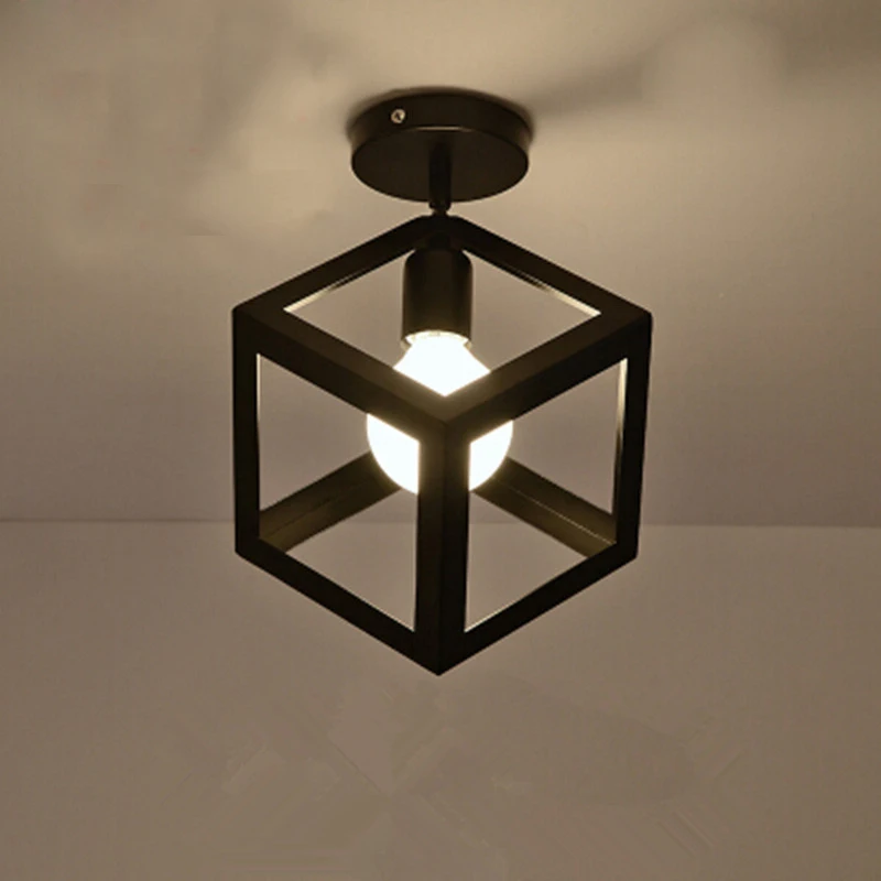 Винтажная потолочная лампа в стиле лофт американский кантри черный 5 стилей