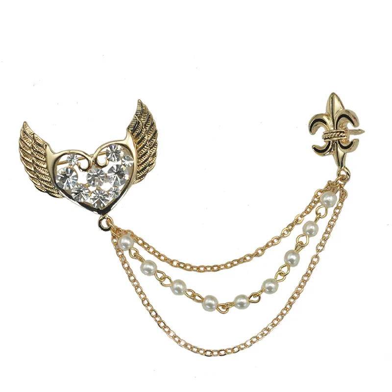 2018 Новое модное ювелирное изделие унисекс Золотое металлическое Хрустальное