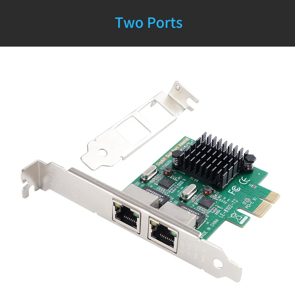 Сетевой адаптер ORICO с 2 портами PCIE на гигабитный адаптер PCI-e X1 на RJ45 адаптер самоадаптивный на 10 м/100 м/1000 м - Цвет: Белый