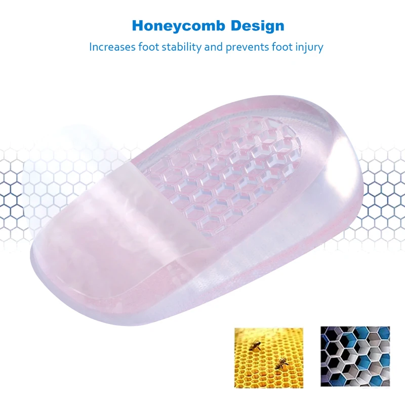 Soumit клейкие силиконовый гель невидимый подъемник половина каблук для увеличения