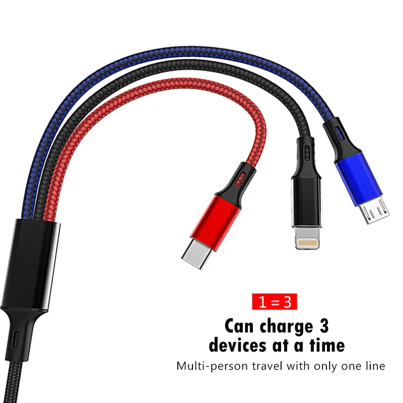 NOHON 3.5A 3 в 1 USB кабель освещение для iPhone X 8 XS MAX XR 7 6 6s Plus Micro usb type C Xiaomi huawei зарядный 2