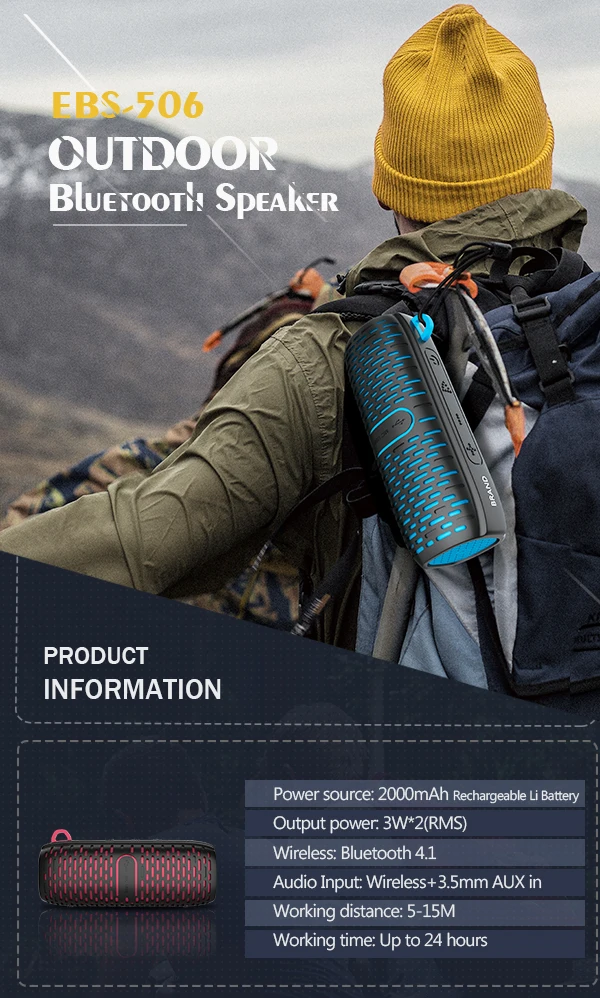 Открытый беспроводной Bluetooth водонепроницаемый Встроенный портативный Bluetooth динамик музыкальный динамик с высоким разрешением звука динамик с микрофоном