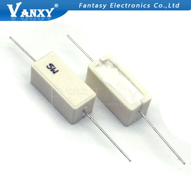 10 шт. 5 Вт 100 Ом цемента сопротивление 100R 100ohm