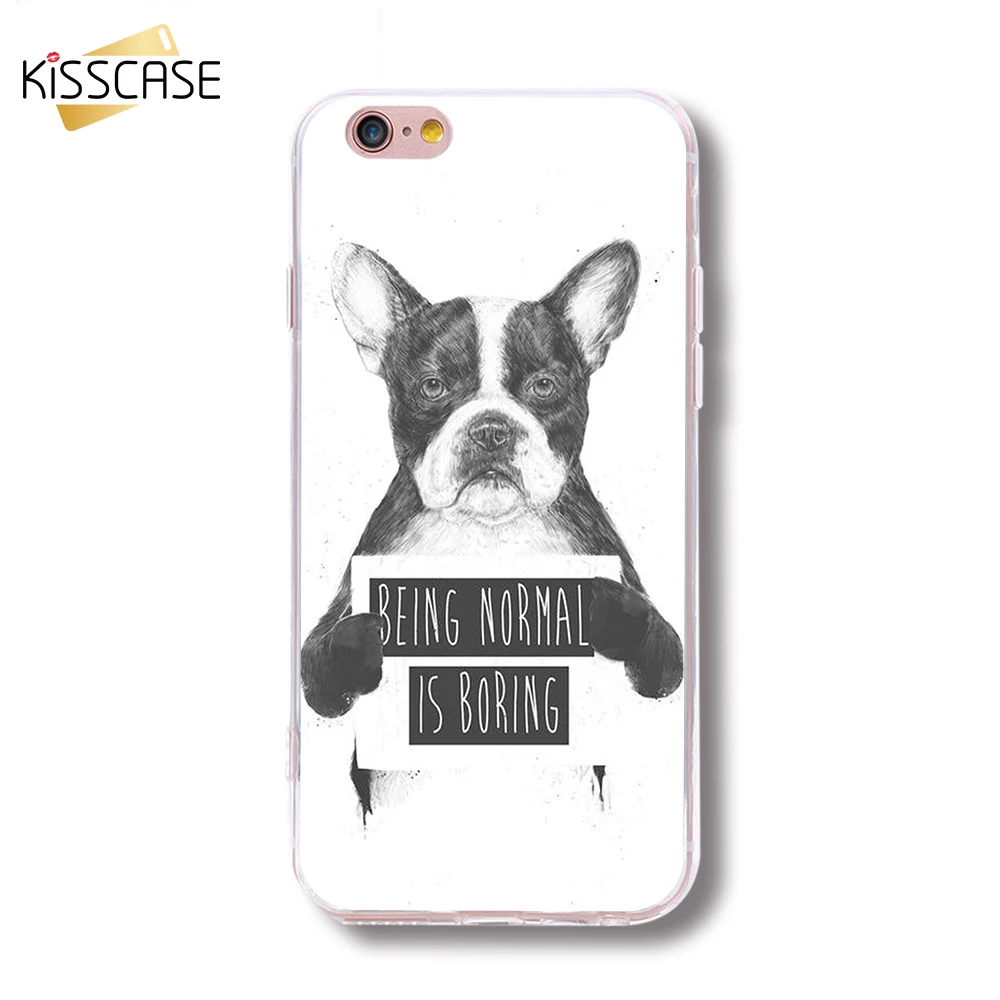 Чехол KISSCASE с забавной собакой для iPhone X 8 7 6 6s Plus чехлы милой хаски телефонов XS Max XR 5S
