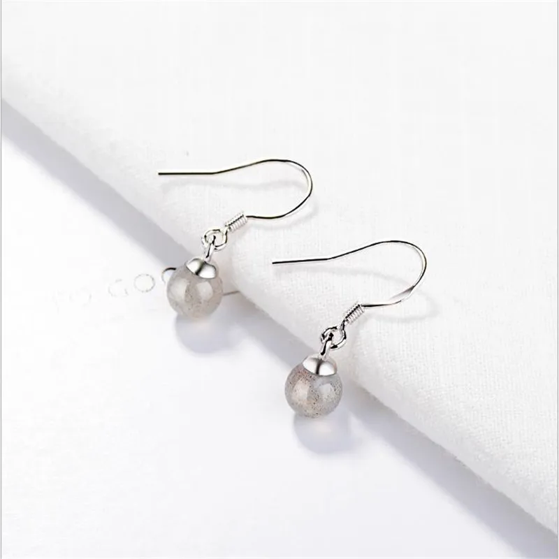 LUKENI 2018 Hot Sale Female Crystal Ball Drop Earrings For Women Jewelry Charm 925 Sterling Silver Girl Christmas Bijou | Украшения и