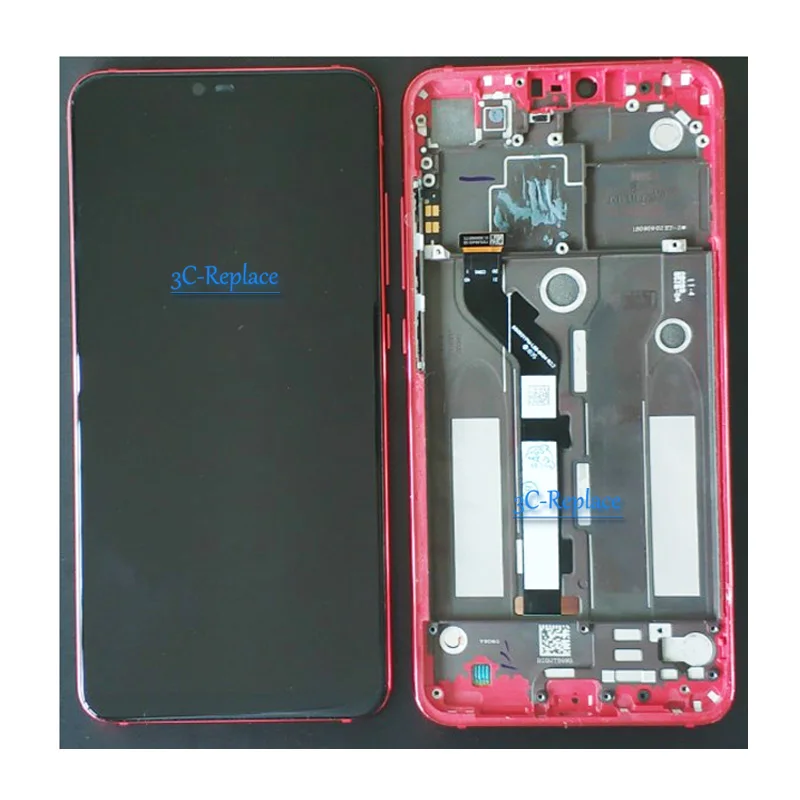 Черный/синий/красный 6,2" для Xiaomi mi 8 lite mi 8 Youth mi 8x mi 8x ЖК-дисплей и кодирующий преобразователь сенсорного экрана в сборе с рамкой