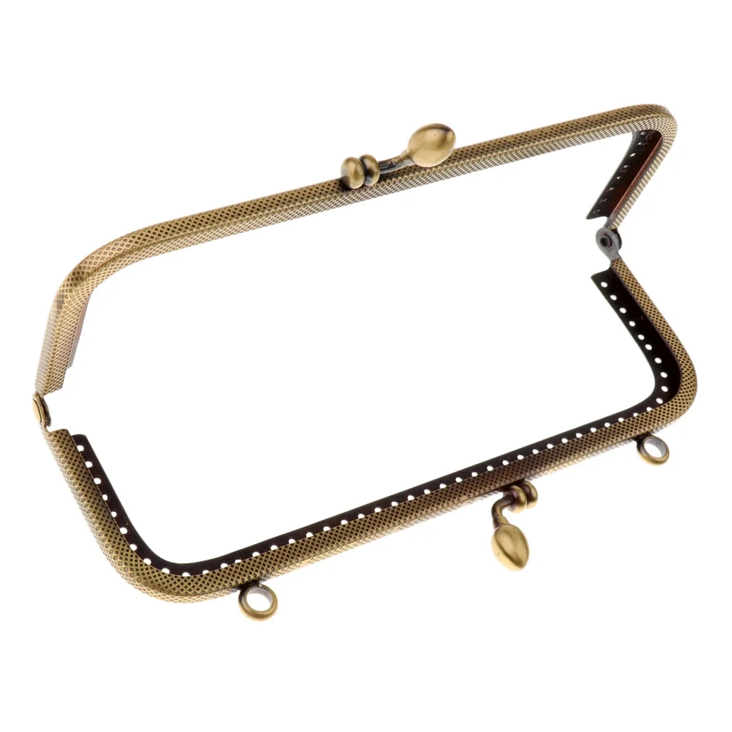 2xMetal Purse Frame Clutch Bag Kiss Clasp Rectangle Lock DIY Craft Handmade | Дом и сад
