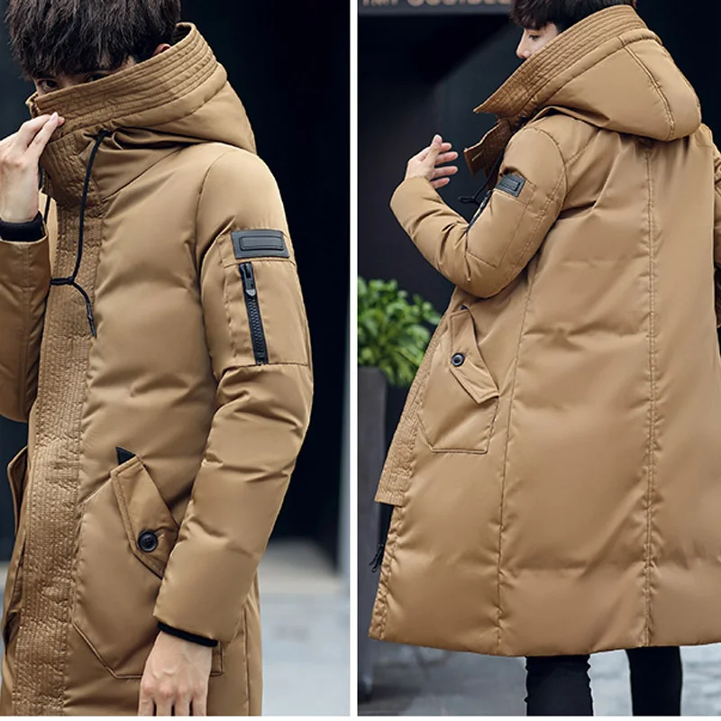 MIACAWOR/Новые пуховики для мужчин теплая зимняя куртка пальто с капюшоном