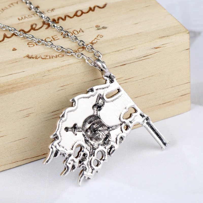 MQCHUN новинка 2017 года модное ожерелье из черной эмали с изображением пиратов