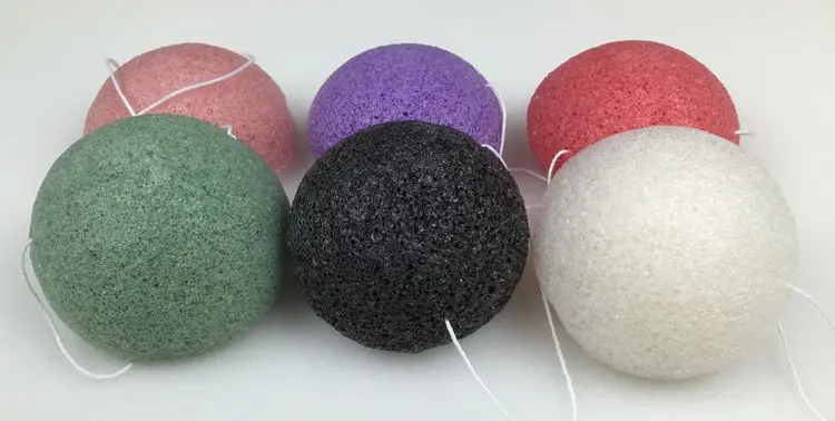 1 шт. натуральная косметика Konjac Puff бамбуковый уголь Очищающая губка для макияжа средство для чистки лица гладкая Красота Эфирное средство Konnyaku