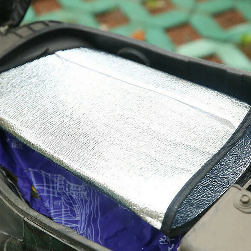 60*35 см серебристая алюминиевая фольга мотоциклетная Солнцезащитная Подушка