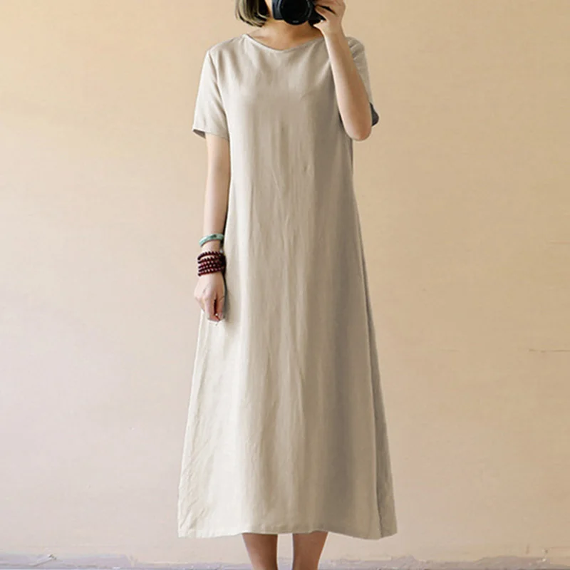 Свободные с коротким рукавом Твердые Длинные рубашки туника Boho XL-5XL большой