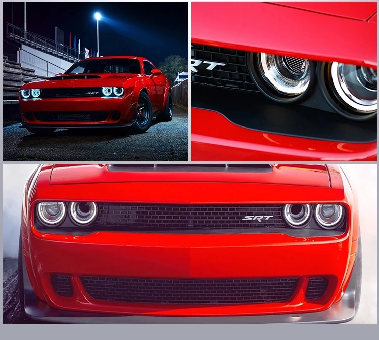 VLAND передний светильник для Dodge Challenger головной светильник 2008- Биксеноновые линзы двойной луч