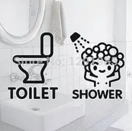 Бесплатная доставка милые детские настенные стикеры для ванной туалета плитки