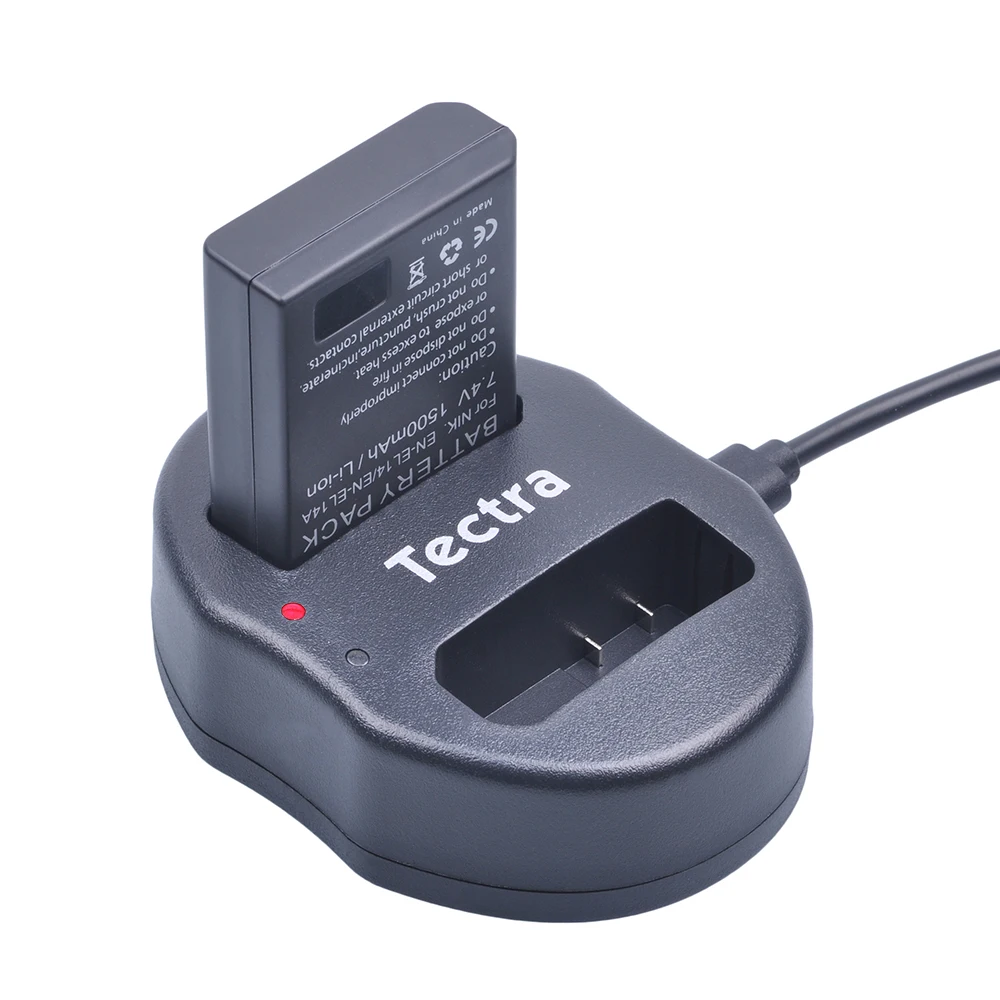 Tectra EN-EL14 EN-EL14A зарядное устройство для Nikon P7100 D5600 D5500 D5300 D3500 D3200 D3400 D3300 D5100 D3100 USB