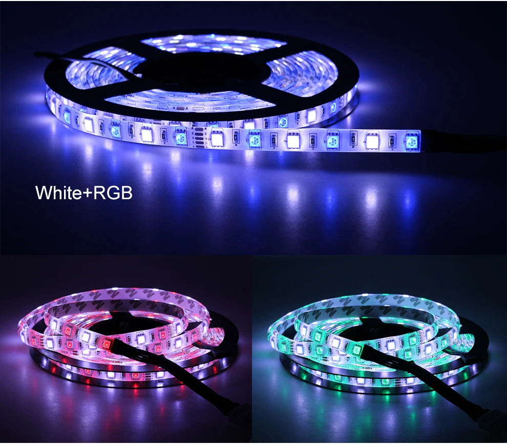 Светодиодные ленты 5050 DC12V 60 Светодиодный s/m гибкий светодиодный светильник RGB/RGBW 5050 Светодиодные ленты 300 светодиодный s 5 м/лот