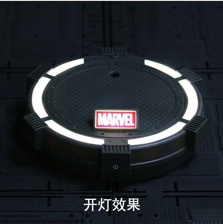 DISNEY Marvel Мстители Капитан Америка Железный человек с базой 18 см фигурка аниме мини