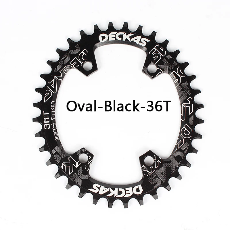 Oval-Black-36T DECKAS цепь 96BCD узкая широкая сеть MTB кольцо Горная дорога велосипед круглая/Овальная Цепь 32-38T Fit SHIMANO XTR, XT, SLX - Цвет: Oval-Black-36T