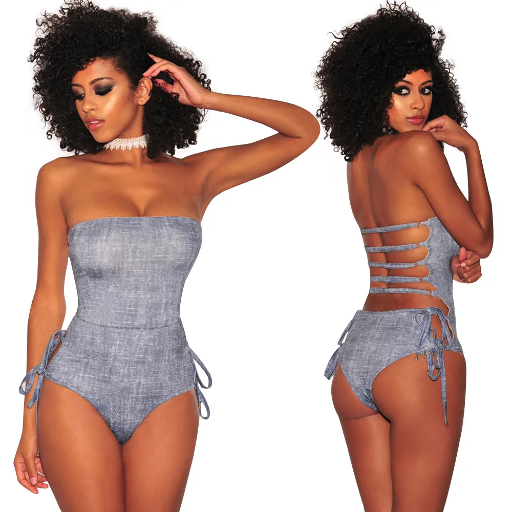 Пикантные Туфли На Шнуровке Для Женщин пуш ап Одна деталь купальники женщин без