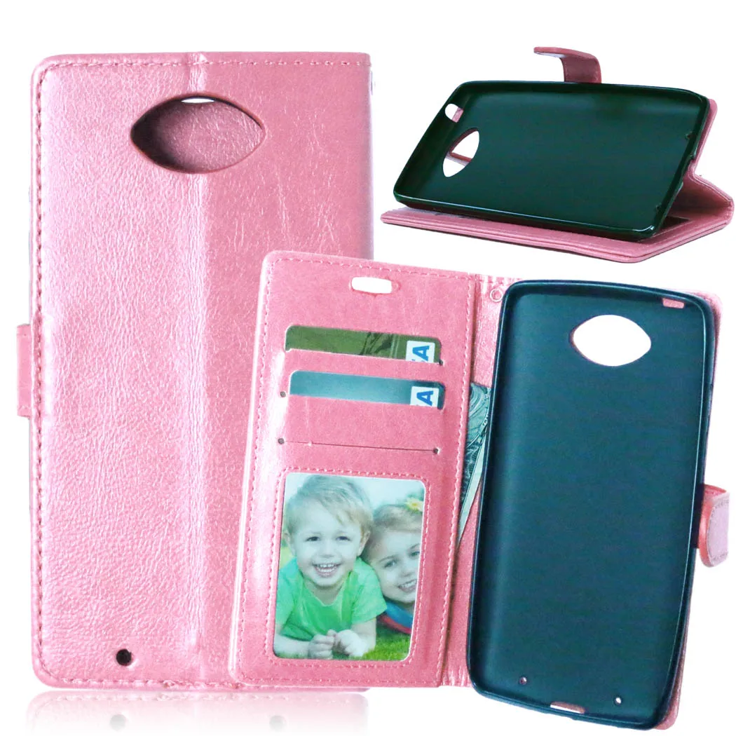 Pink Роскошный чехол-бумажник из искусственной кожи для Motorola Moto Maxx XT1225/Droid Turbo XT1254 чехол для телефона s с держатель для карт - Цвет: Pink