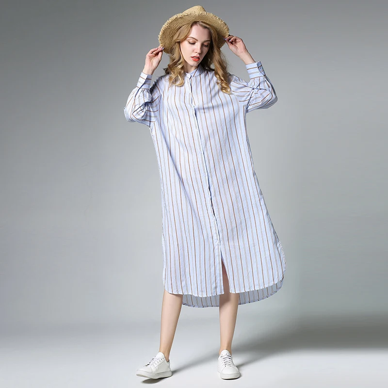 Female blouse shirt plus size2017woman Casual yellow striped long autumn winter cool sleeve women tops blusas | Женская одежда
