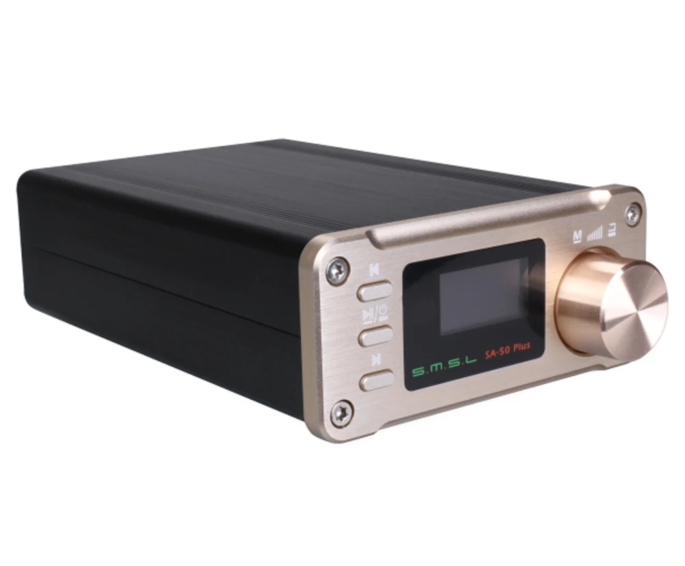 SMSL SA-50 Plus HiFi 50 Вт AUX оптический USB диск портативный усилитель мощности цифровой усилитель
