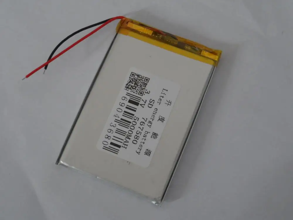 

3.7V high-capacity lithium polymer battery 5000MA battery 767580 Universal Mobile Power Battery