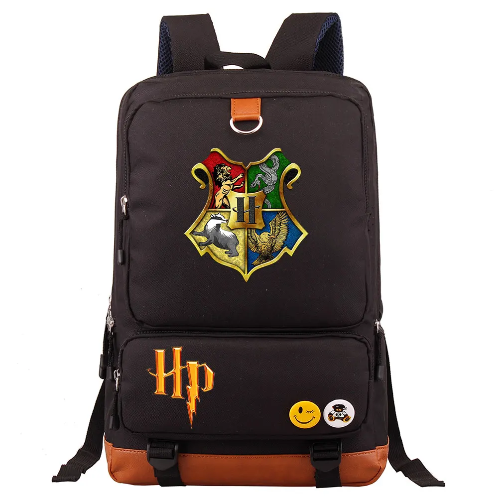 Волшебный Хогвартс hp Письмо значок Гриффиндор мальчик девочка школьная сумка женский рюкзак подростковый лоскутный холст мужской студенческий рюкзак