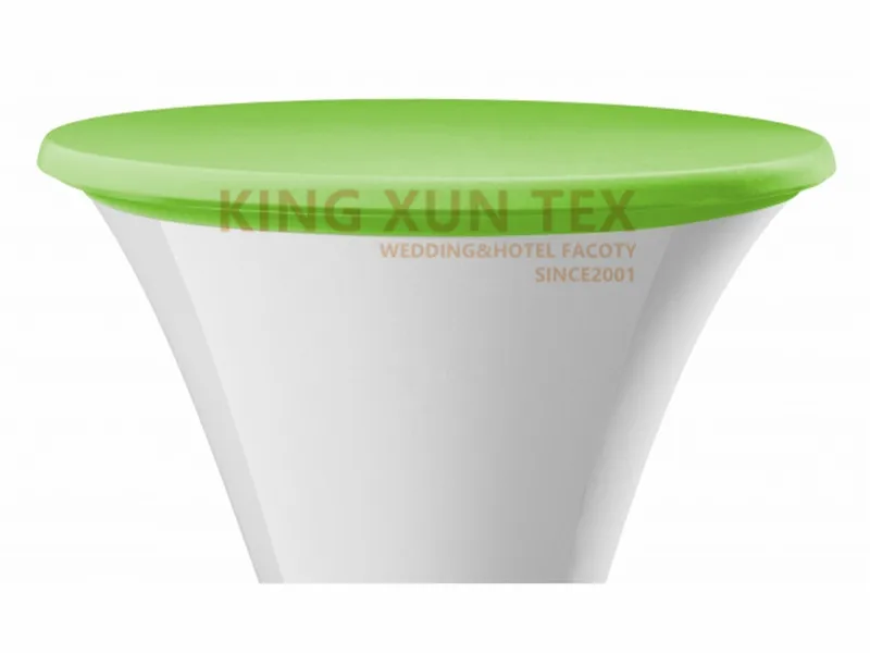 apple green Верхняя крышка стола из лайкры и спандекса для бистро, Коктейльные скатерти, украшения для свадебной вечеринки - Цвет: apple green