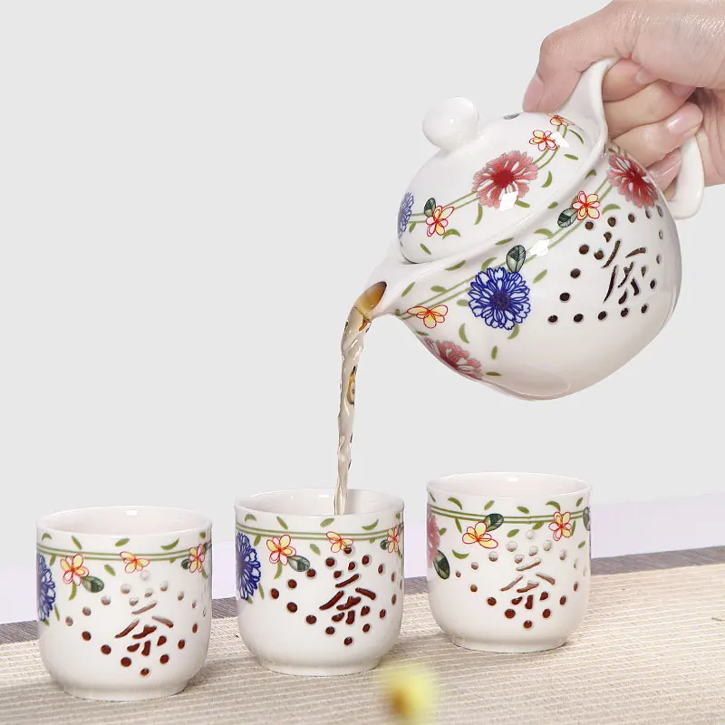 Кунг-фу Чай горшок для зеленый Улун китайская выдолбленные Керамика чашки