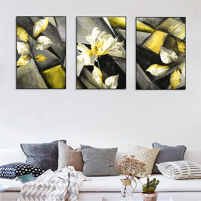 Скандинавская Картина на холсте Современная картина маслом настенный плакат для