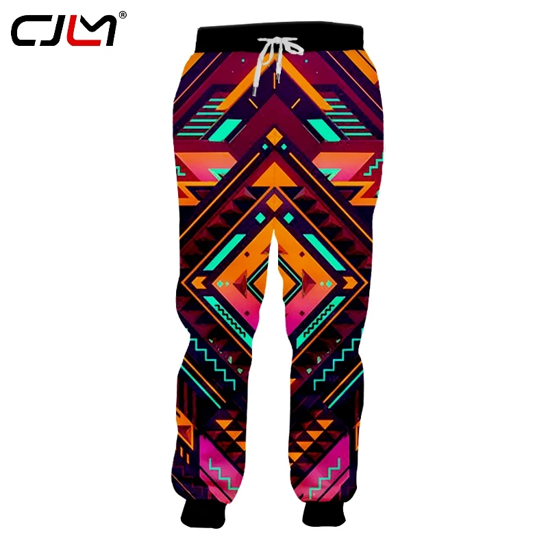 

CJLM цветные многоугольные мужские спортивные штаны на продажу 3D штаны с принтом геометрические бриллианты в китайском стиле брюки большого ...