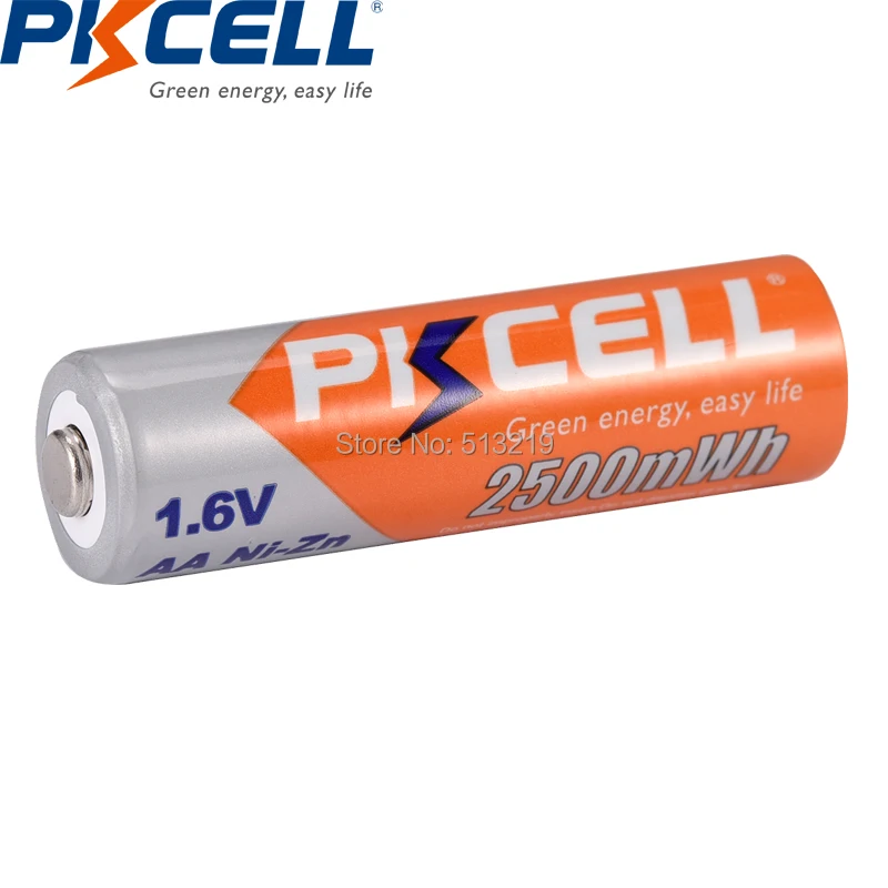 15 шт. PKCELL 2500mWh 1,6 в AA Ni-Zn батареи AA Аккумуляторная батарея защита от перегрузки по току NI ZN батареи для игрушек камеры