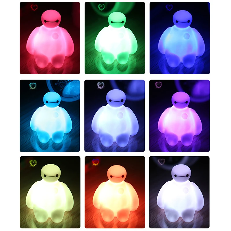 7 цветов Изменение Большой Герой мультфильма BayMax светодиодный ночник настольная